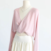 薄款 一粒扣v领蝙蝠袖 外套 长袖 开衫 针织衫 女春夏外搭上衣披肩短款