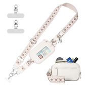 跨境卡包零钱包ins风钥匙包证件包手机绳肩带银行卡尼龙包小红书