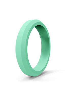 热销款4MM宽斜边款硅胶戒指女士套叠戒指运动指环女婚戒情侣戒指