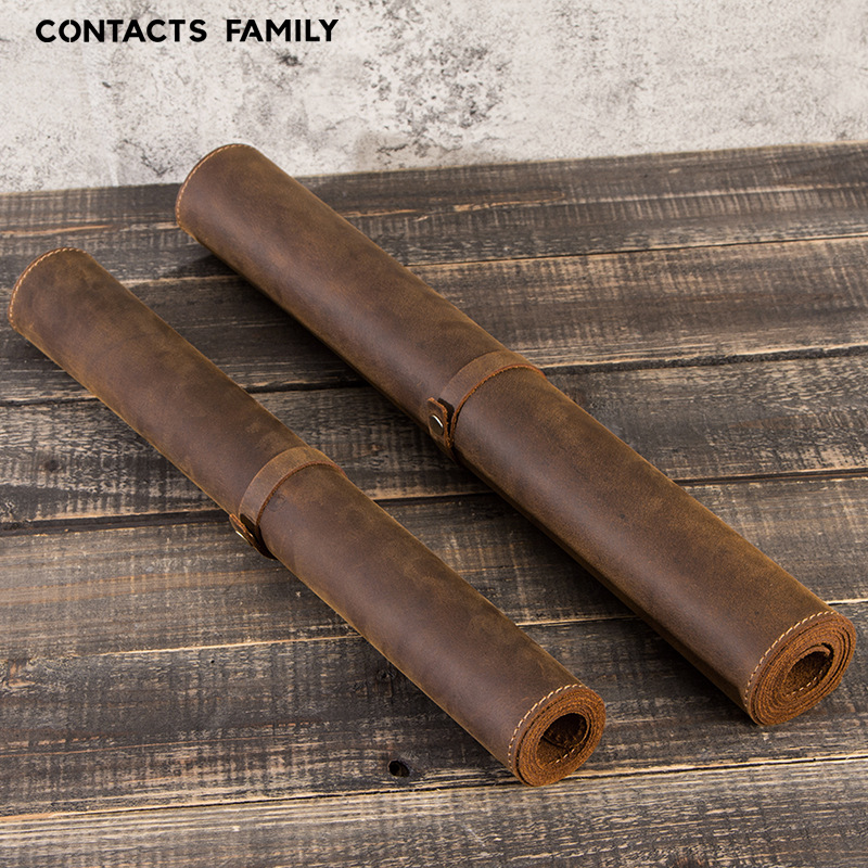 contacts family复古疯马皮鼠标垫大号舒适隔热耐脏办公电脑桌垫