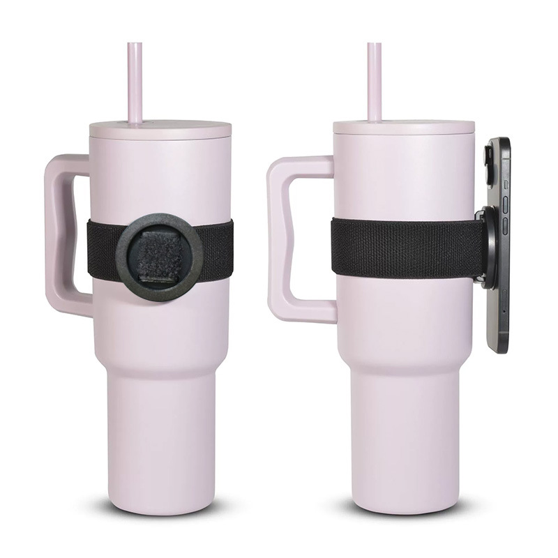 户外便携MagSafe扎带式磁吸水杯支架适用于苹果安卓华为小米手机