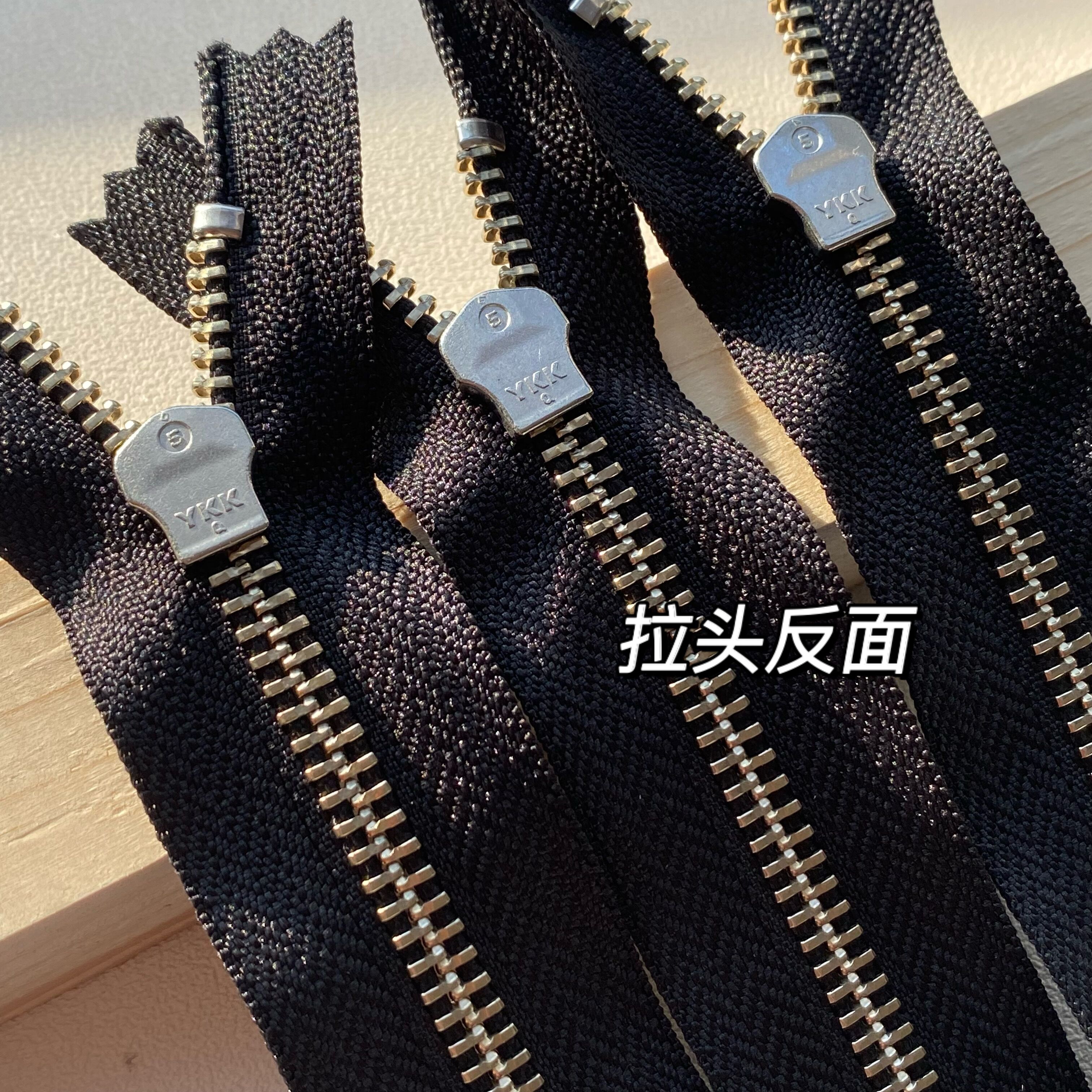 YKK NO. 5 흰색 구리 폐쇄 꼬리 지퍼 RNC-56 DALH C5 금속 은색 치아 포켓 18 21CM 포켓 지퍼