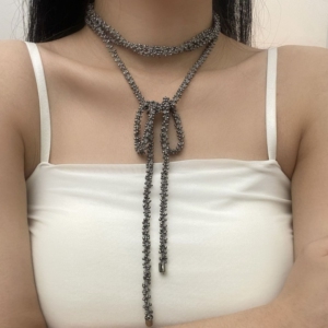 杂志拍摄走秀款小众串珠项链锁骨链长条腰链高级感时髦配饰叠戴