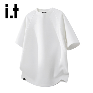 5cm 2026新款 FIVECM短袖 夏季 纯色拼接设计感宽松上衣潮YQ 男士