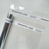 新款 英文防水玻璃纸白色浪漫爱情透明OPP膜网红简约英文字母包装