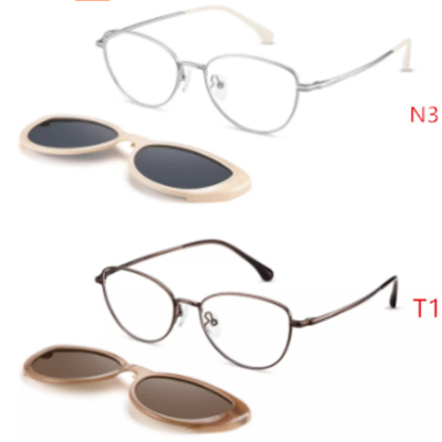 派丽蒙男女全框猫眼复古偏光套镜