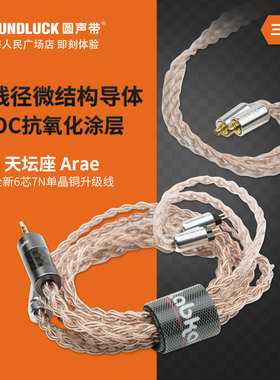 Labkable/乐机宝Arae天坛座7N单晶铜入耳式耳机升级线 圆声带行货