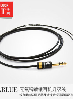 Labkable乐机宝VIABLUE威宝HD650镀银耳机升级线HD600包邮-圆声带