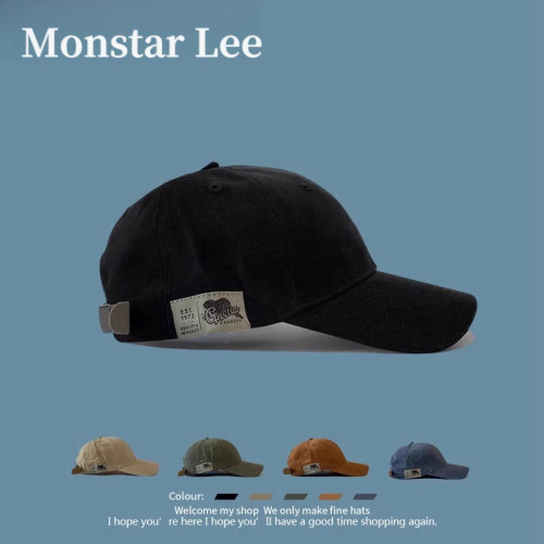 软顶棒球帽百搭ins皮尾带鸭舌帽