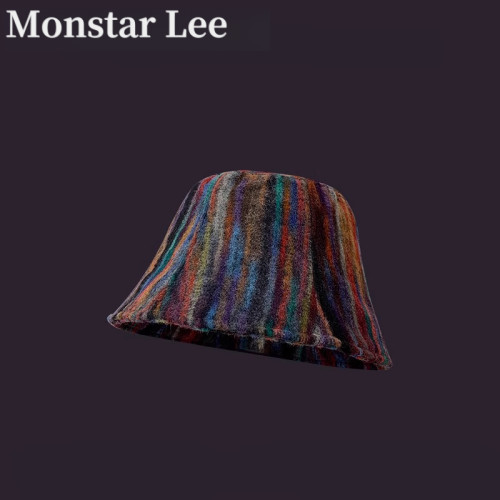 条纹毛呢盆帽显脸小MonstarLee