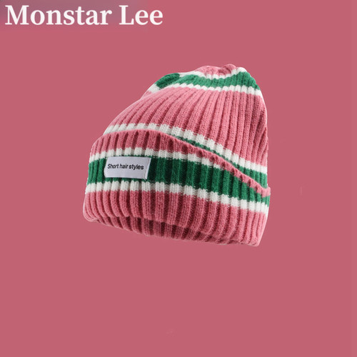 MonstarLee撞色针织帽时尚冷帽