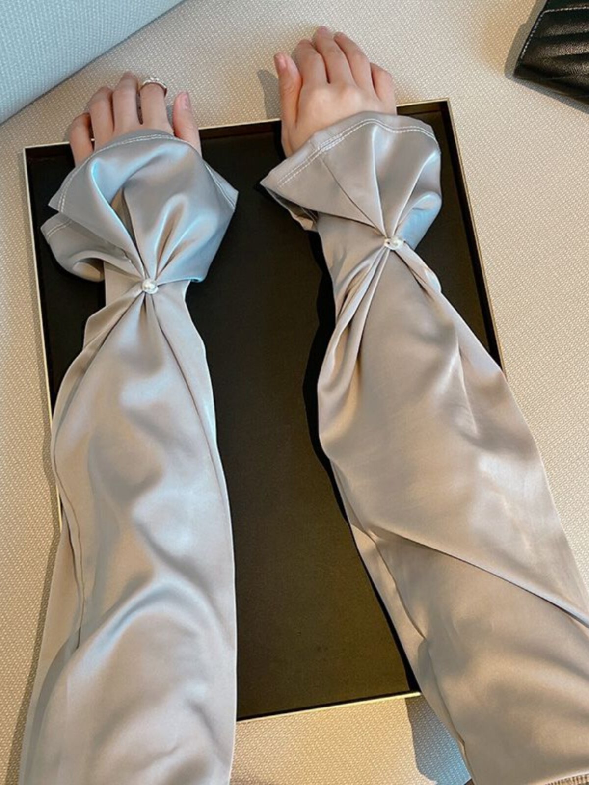 SUMMER SUNSCREEN SLEEVE LOOSE THIN SILK FEEL UV PROTECTION DRIVING RIDING BREATHABLE ICE SILK HAND SLEEVE ARM GUARDS