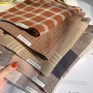 秋冬新款仿羊绒高级感披肩女保暖头巾多功能休闲百搭小围巾