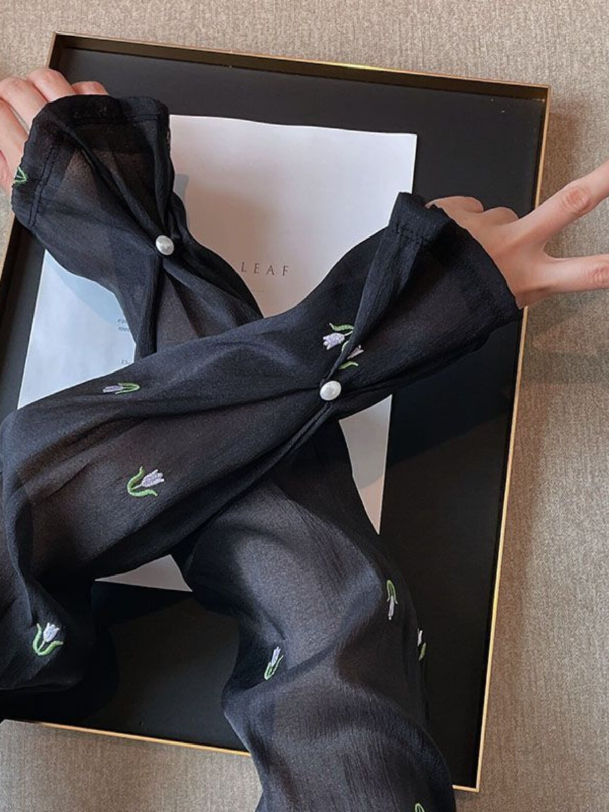 SUMMER SUNSCREEN SLEEVE SLEEVE CHIFFON LOOSE ICE SLEEVE COVER THE BACK OF THE HAND SHADE BREATHABLE ARM PROTECTION CHIFFON CUTE GLOVES THIN