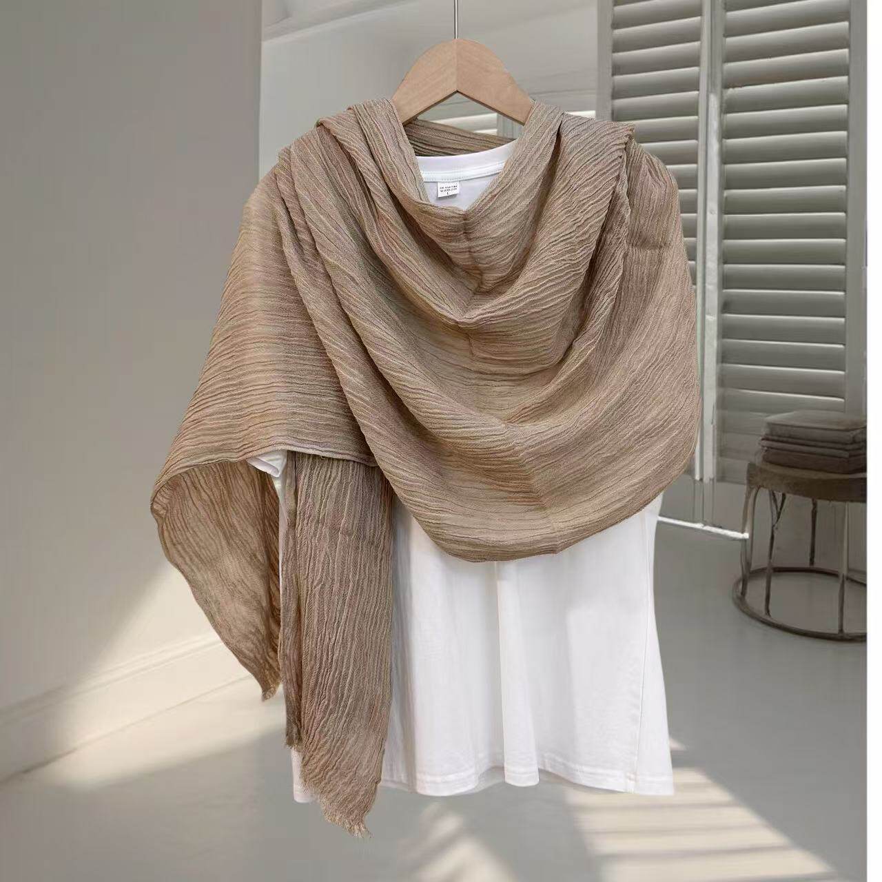 纯色文艺棉麻围巾女春夏季大西北川西旅游丝巾氛围感外搭披肩围脖,服饰配件/皮带/帽子/围巾,围巾/丝巾/披肩,淘宝优惠券,粉丝福利购,淘宝优惠卷