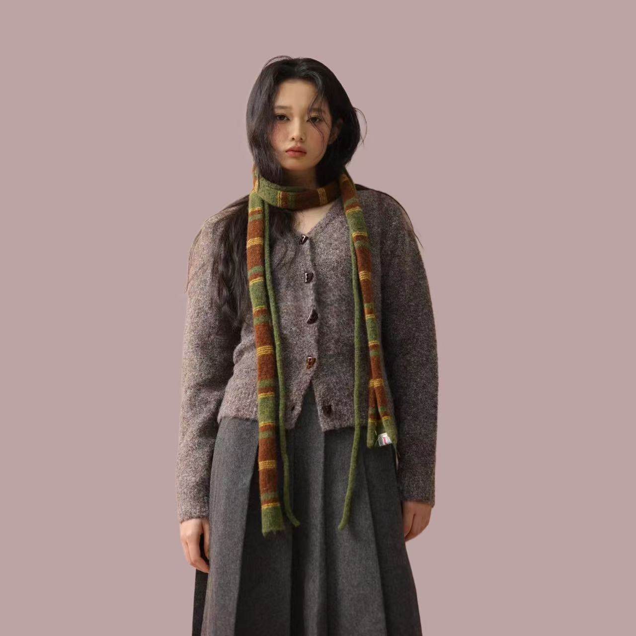 韩系小众设计条纹细窄长围巾女秋冬季时髦百搭保暖装饰护颈围脖潮,服饰配件/皮带/帽子/围巾,围巾/丝巾/披肩,淘宝优惠券,粉丝福利购,淘宝优惠卷