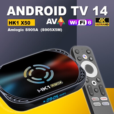 HK1 X50 Amlogic S905A 安卓14 HDR Android 14 千兆TV BOX安卓盒