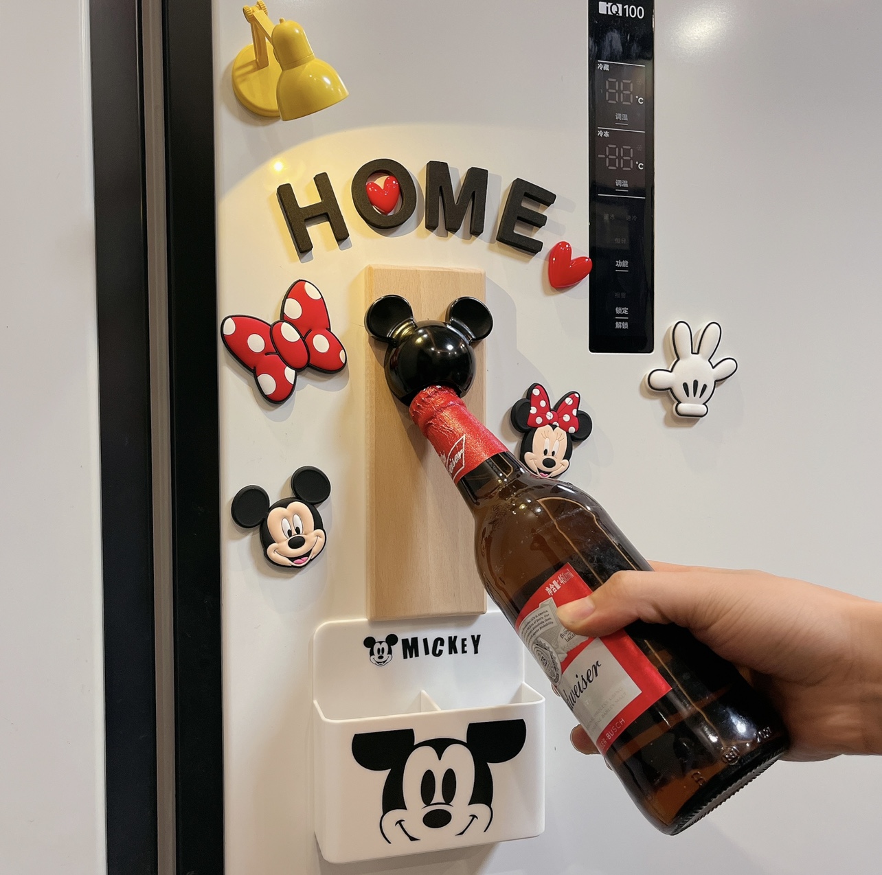 米奇创意冰箱贴磁吸开瓶器米老鼠女生磁铁壁伴手礼物啤酒起子启子