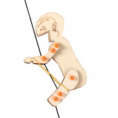 科技小制作DIY实验器材猴子爬绳儿童教具爬猴机器人材料包