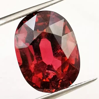 彩色宝石无优化碧玺全净红宝碧玺