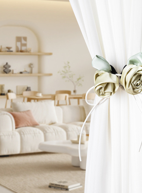 韩希卷卷花窗帘绑带韩国蜡绳免钉款MUZE窗饰出品