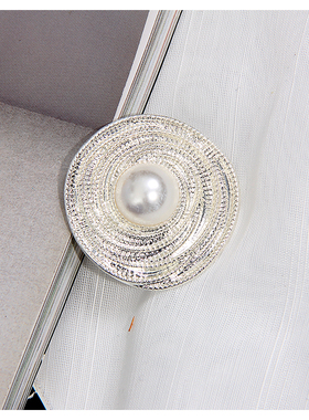 仿爪链烧焊异形圆别针胸针窗帘帘头帷幔装饰配件家居银白色精致