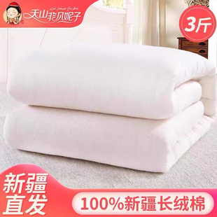 3斤新疆棉被长绒棉花手工被芯被子棉胎棉絮褥子垫被夏凉被空调被