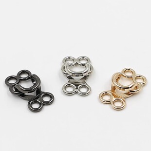 貂皮衣皮草金属暗扣挂扣风纪扣大衣扣风衣隐形纽扣时尚 挂钩连接扣