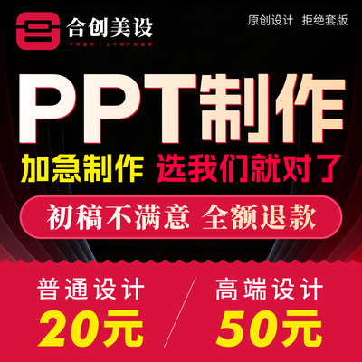 ppt制作设计帮做汇报设计排版代作年终总结述职代做定制美化修改