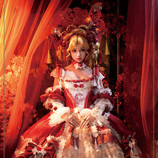 *尾款*蝶绛*华丽中华风花嫁连衣裙