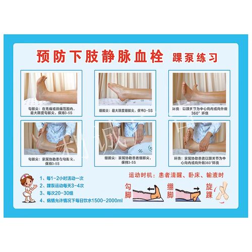 医院踝泵练习温馨提示墙贴画