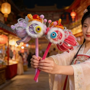 成品发货新年手举鱼灯扭扭棒灯笼儿童元宵礼物古风拍照手提花灯