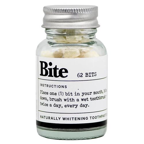 美代正品BITE牙膏片 含纳米羟基磷灰石 环保旅行装天然美白 62粒