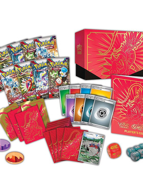 美国代购宝可梦卡牌TCG训练套盒紫色红色随机Pokemon Purple/Red