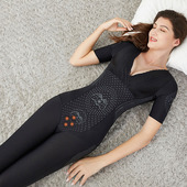 产后束身内衣女 塑身衣美体塑形长裤 咖啡因全身负离子开裆短袖 长袖