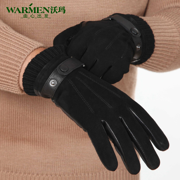 Gants pour homme WARMEN en peau de mouton - Ref 2782657 Image 2