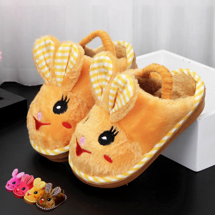 Chaussons enfants en suède pour hiver - semelle caoutchouc - Ref 1032467 Image 1