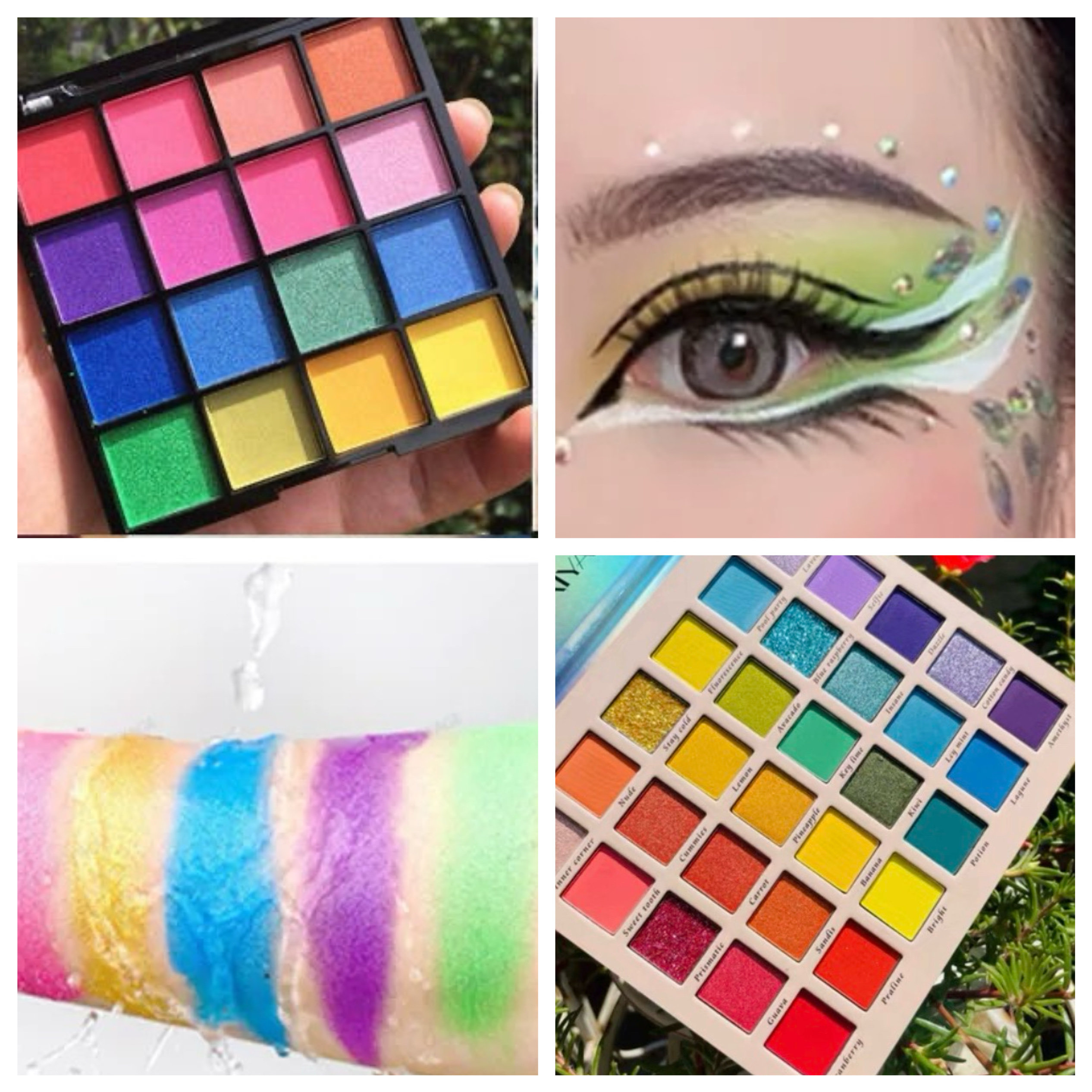 舞台演出眼影紫蓝绿黑大地色珠光眼影哑光彩妆盘拉丁六一学生成人