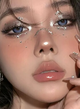 jennie同款碎钻妆容！女团舞台妆容贴脸舞台妆免胶水闪钻眼妆装饰