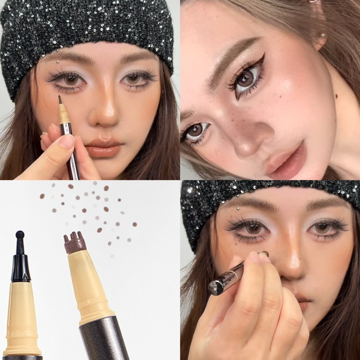 太上镜了有手就会秋冬日杂雀斑妆容笔双头点痣笔亚裔甜心雀斑妆