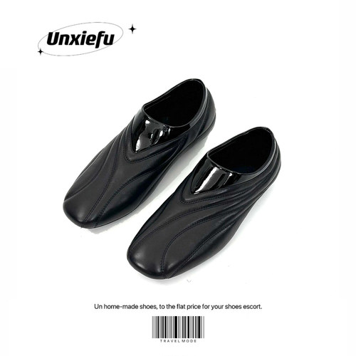 UNZIZHI UNZIZHI 2025新款复古德训鞋男运动休闲英伦乐福鞋皮鞋