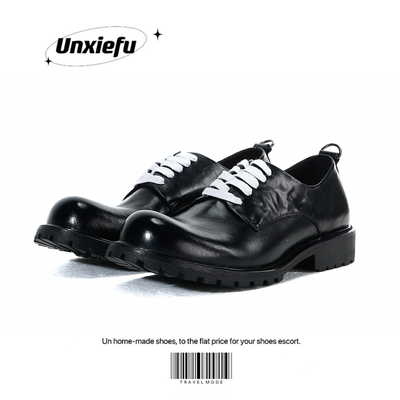 德比鞋男大头皮鞋男圆头cleanift