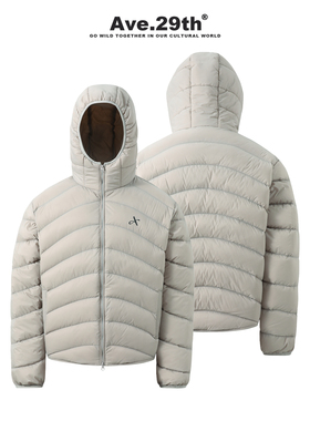 Ave.29th三防新国标90白鸭绒CleanFit轻量连帽排骨羽绒服男女外套