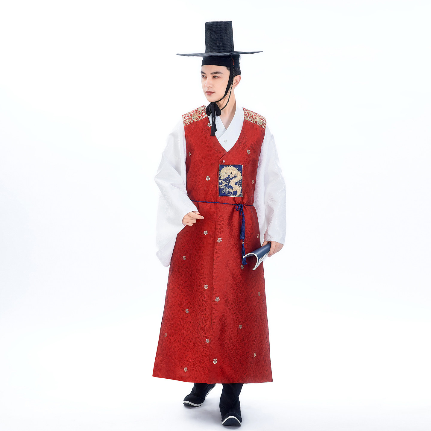 新款男生长袍朝鲜族男装韩国传统韩服男孩古装表演舞蹈民族风服装