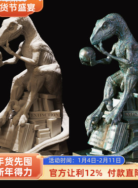 rebor迅猛龙雕像 灭绝哲学古物奇谭文艺复兴维多利亚新古典主义