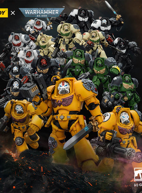 暗源 战锤40K 黑色圣堂黑暗天使帝国之拳白疤终结者 可动兵人模型