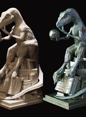 rebor迅猛龙雕像 灭绝哲学古物奇谭文艺复兴维多利亚新古典主义