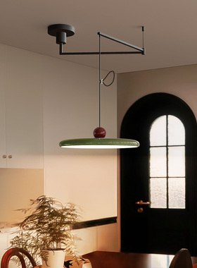 奥朵飞碟法式覆古摇臂餐厅吊灯vintage中古岛台吊灯可移位ph5灯具