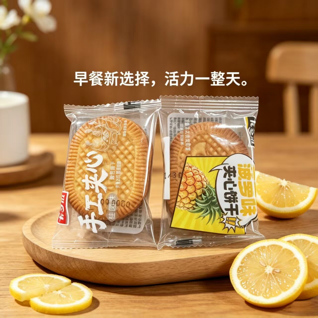 手工夹心饼干老式小吃菠萝味桂圆味古早童年怀旧休闲零食独立包装