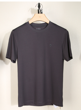 金利来男装2024夏季新款圆领桑蚕丝短袖T恤MTSG11912097-00-78